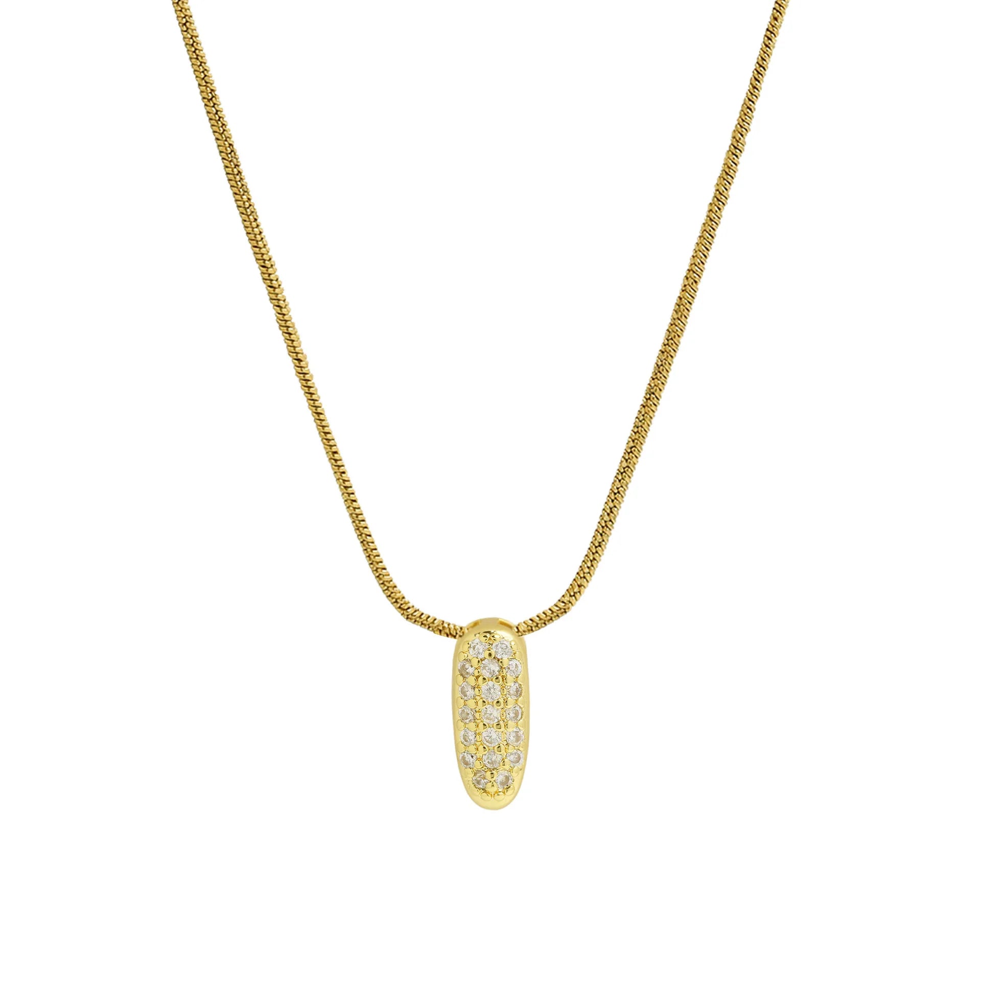 Shine™ - Collana personalizzata con lettera con zirconi