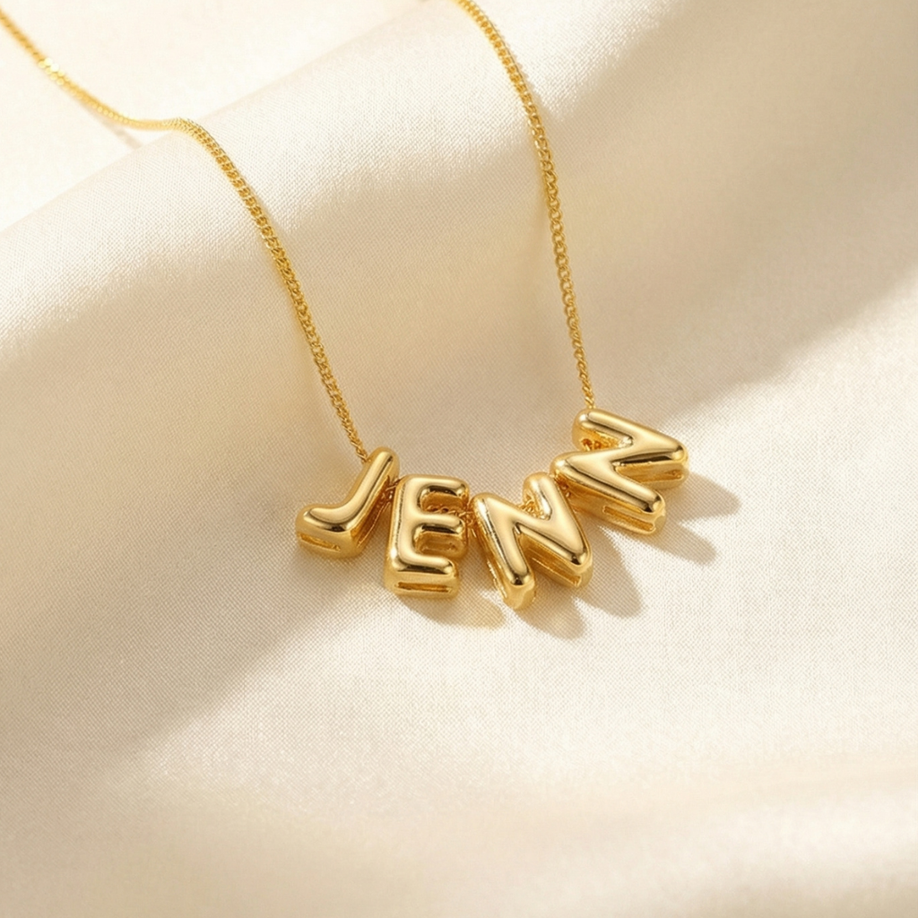 Bubble™ - Collana personalizzabile con una o più lettere e cuore o simboli