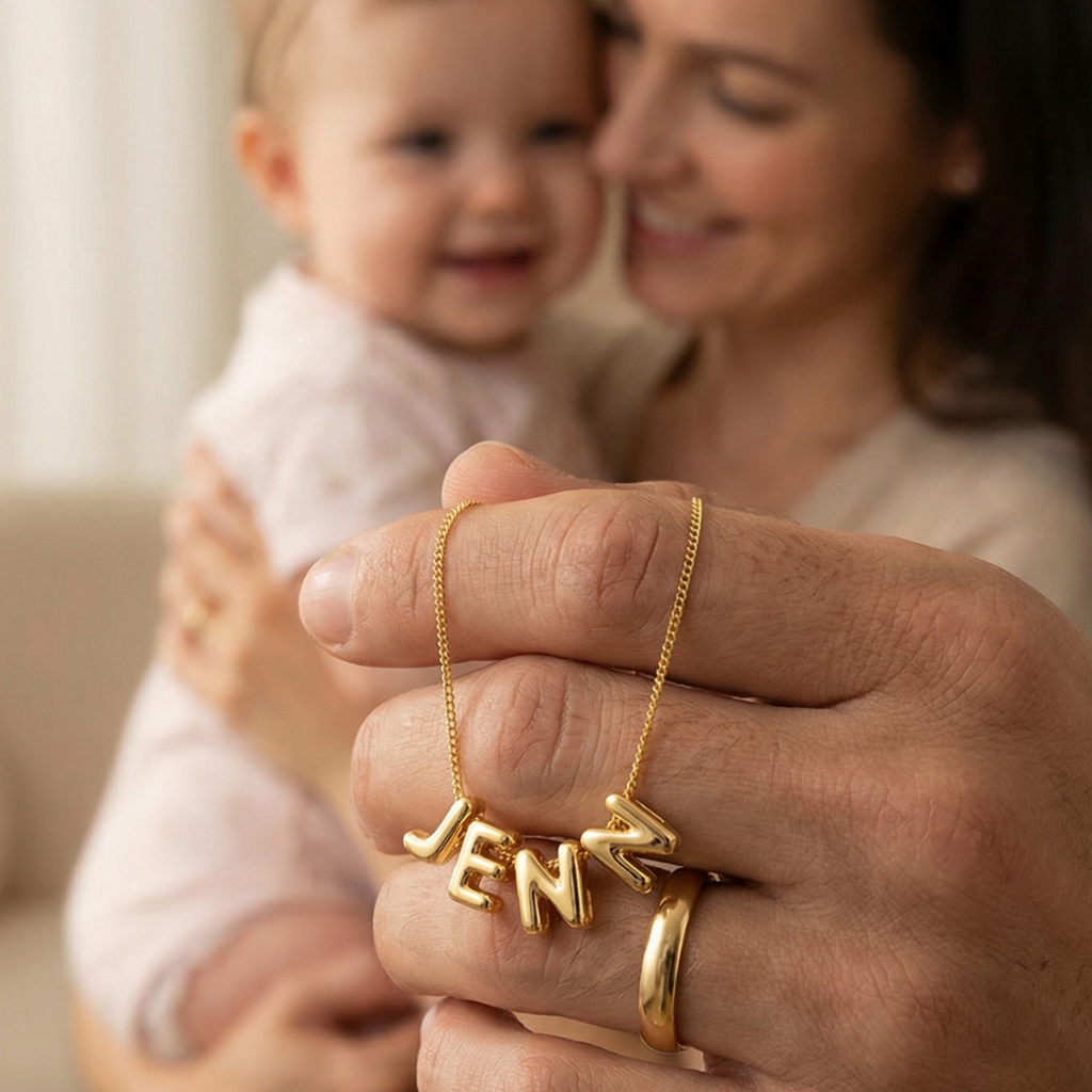 Bubble™ - Collana personalizzabile con una o più lettere e cuore o simboli