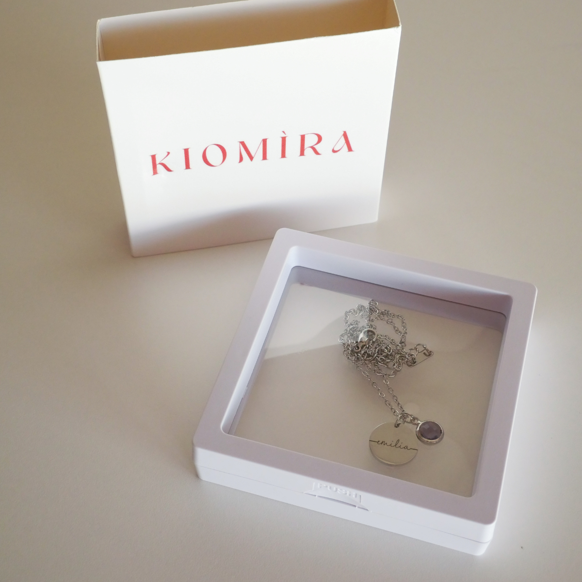 Myria™ - Collana personalizzabile con nome e pietra del mese di nascita