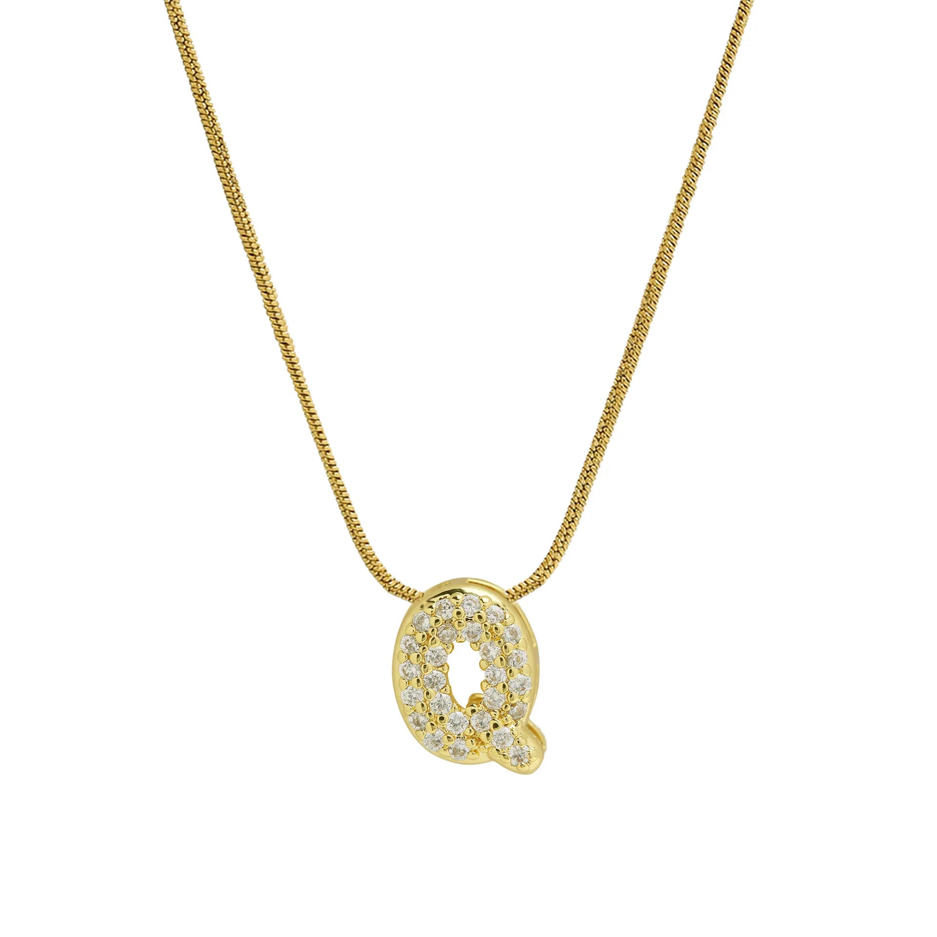 Shine™ - Collana personalizzata con lettera con zirconi