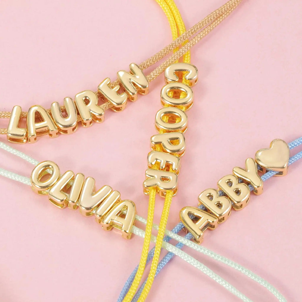 BUNDLE Bubble™ - Collana + bracciale personalizzabili con una o più lettere e cuore