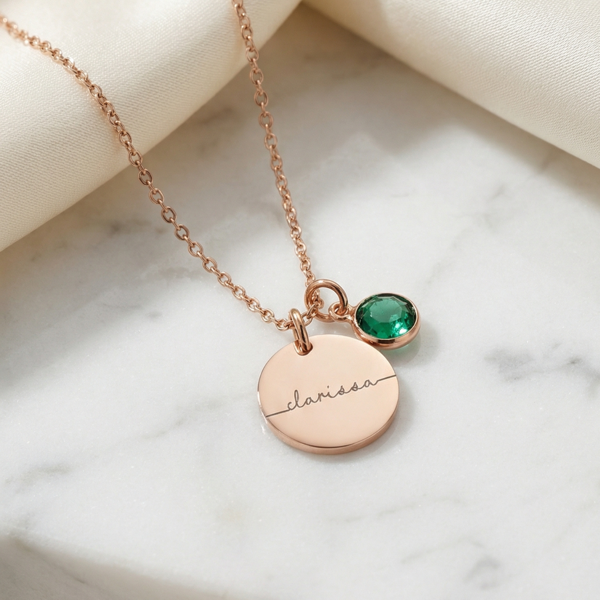 Myria™ - Collana personalizzabile con nome e pietra del mese di nascita