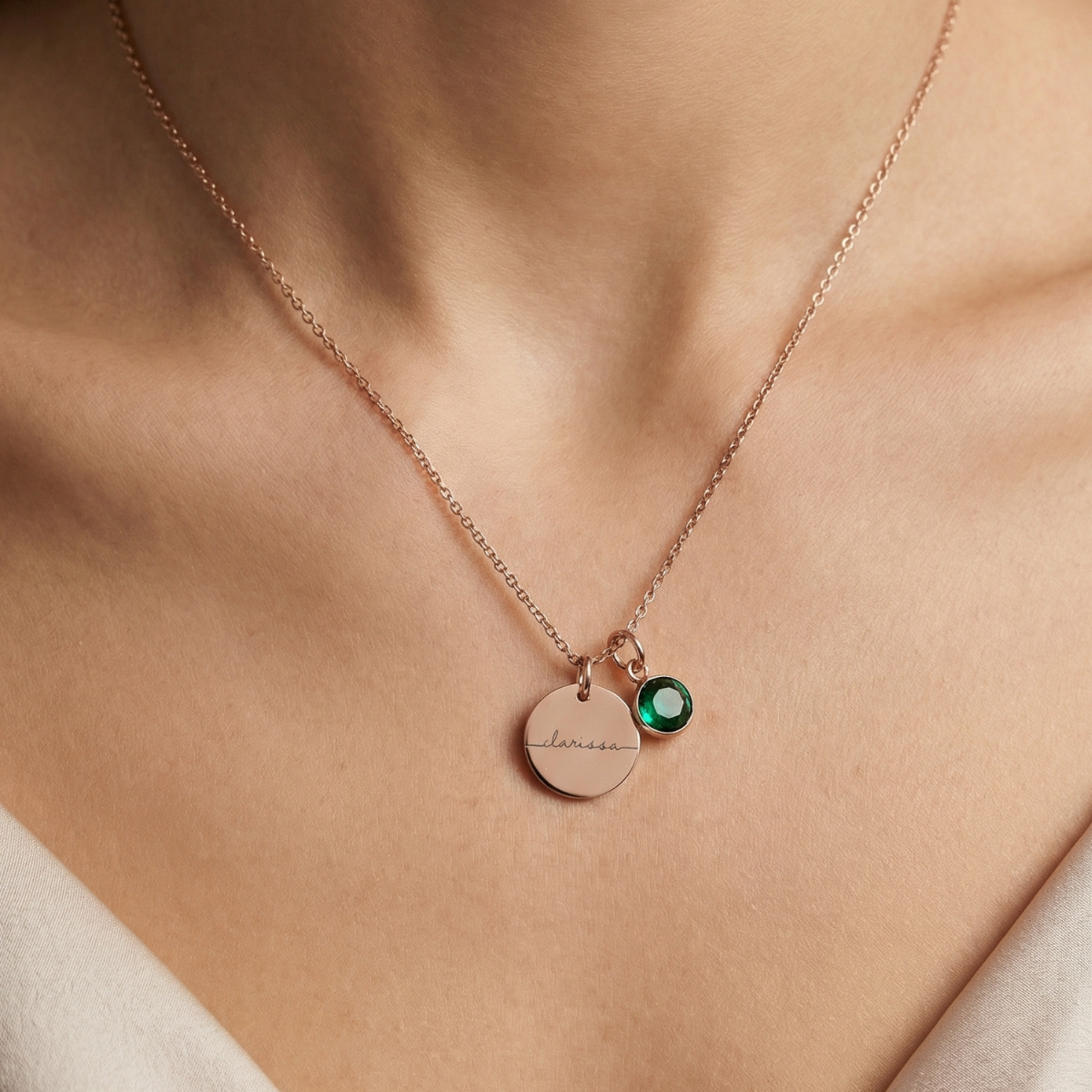 Myria™ - Collana personalizzabile con nome e pietra del mese di nascita