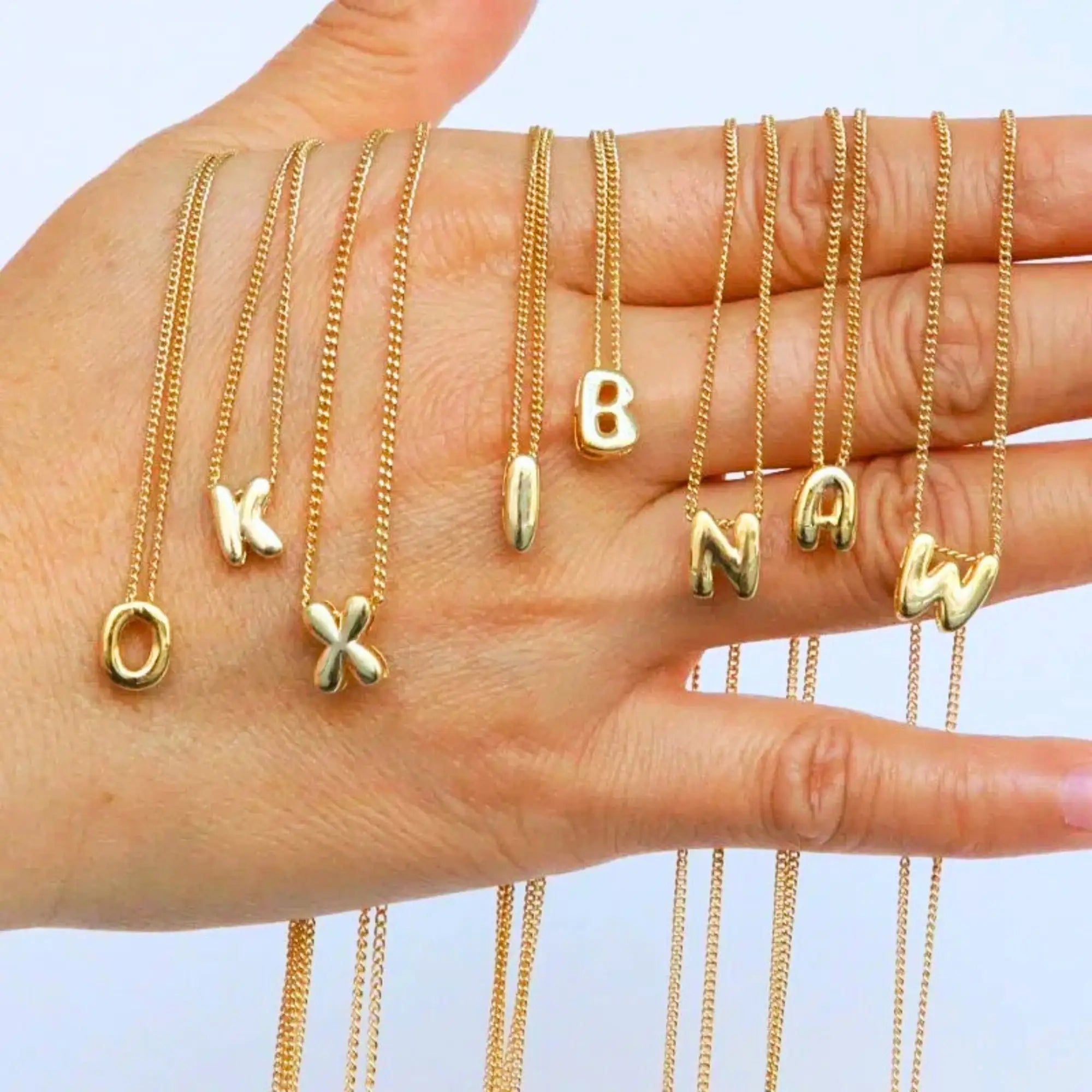 Collana Bubble personalizzabile con una o più lettere