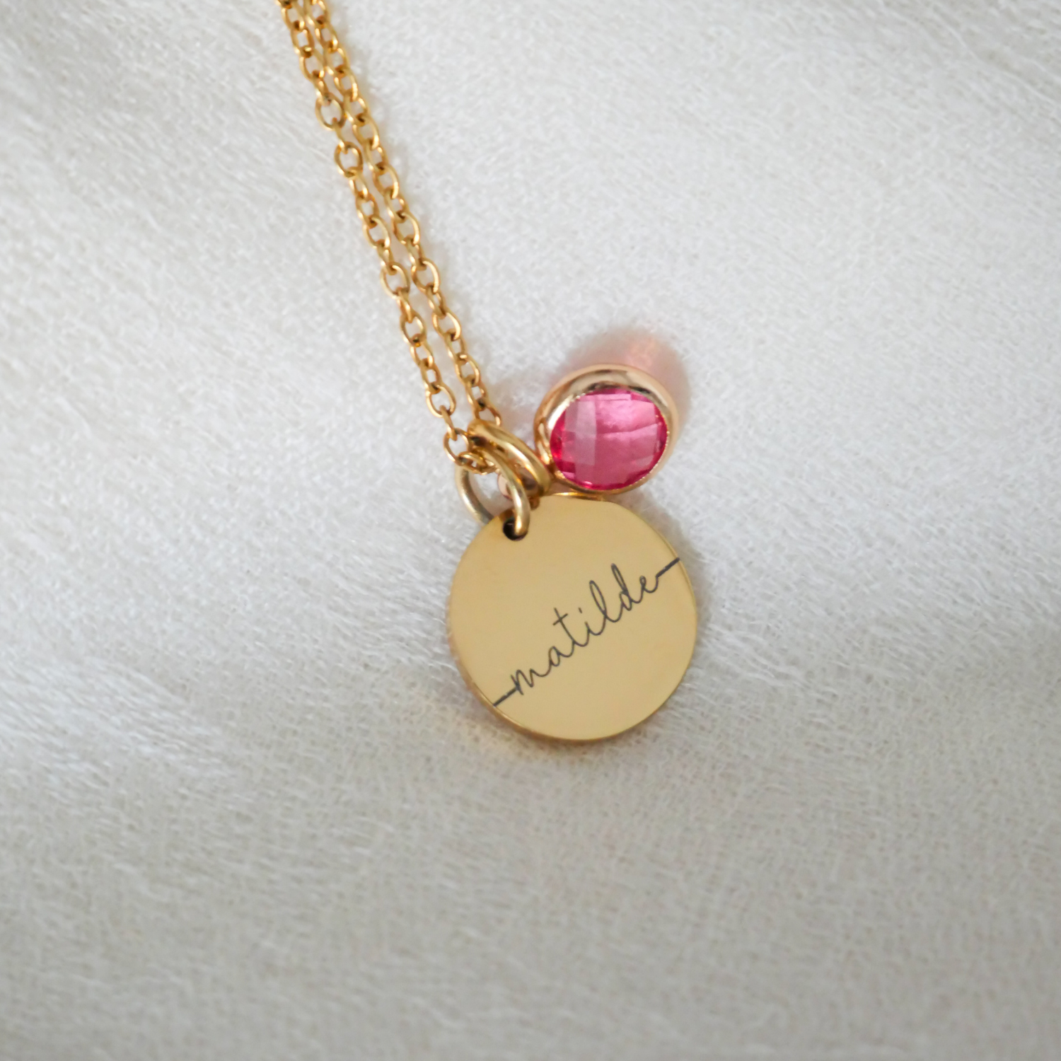 Myria™ - Collana personalizzabile con nome e pietra del mese di nascita