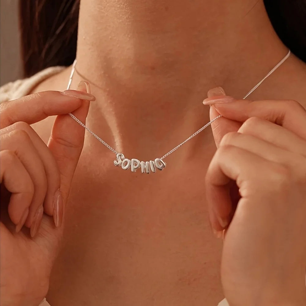 Collana Bubble personalizzabile con una o più lettere e simboli