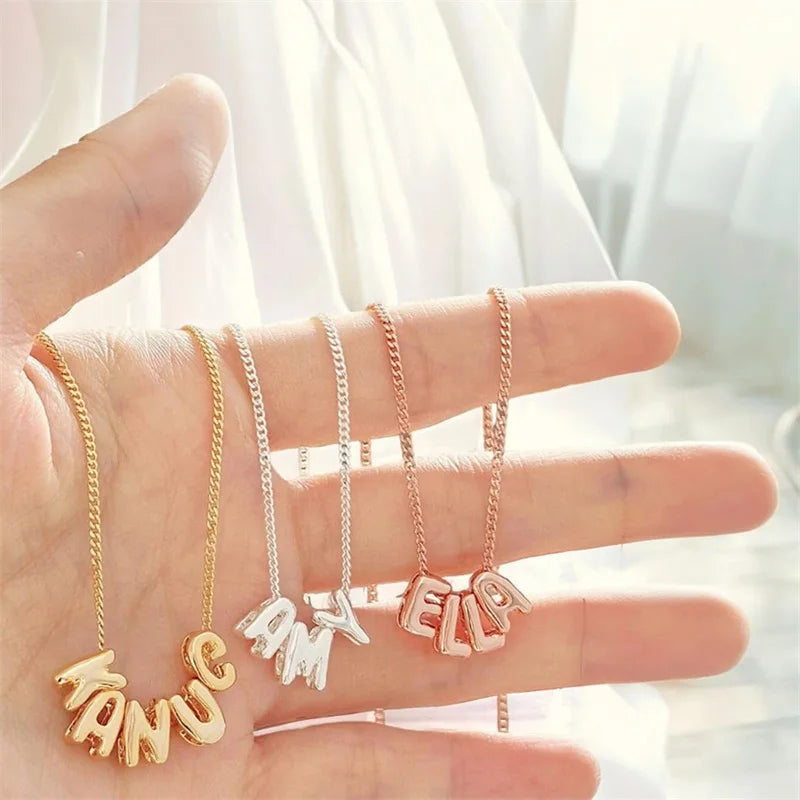 Collana Bubble personalizzabile con una o più lettere