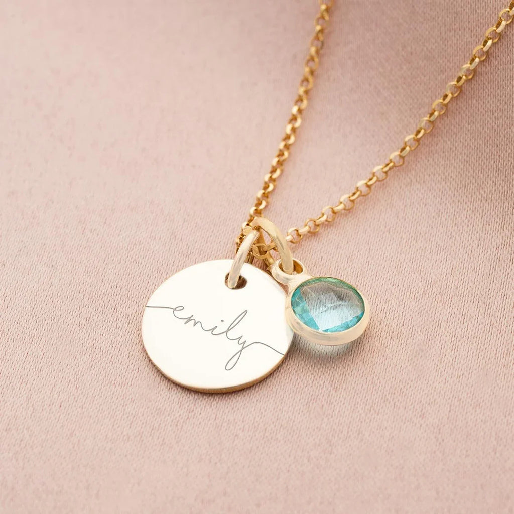 Myria™ - Collana personalizzabile con nome e pietra del mese di nascita