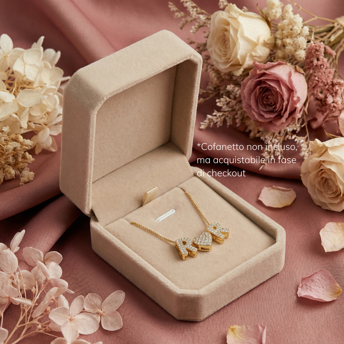 Shine™ - Collana personalizzata con lettere con zirconi