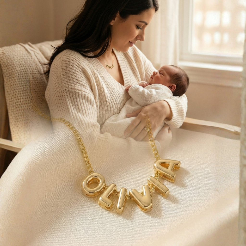 Bubble™ - Collana personalizzabile con una o più lettere e cuore o simboli