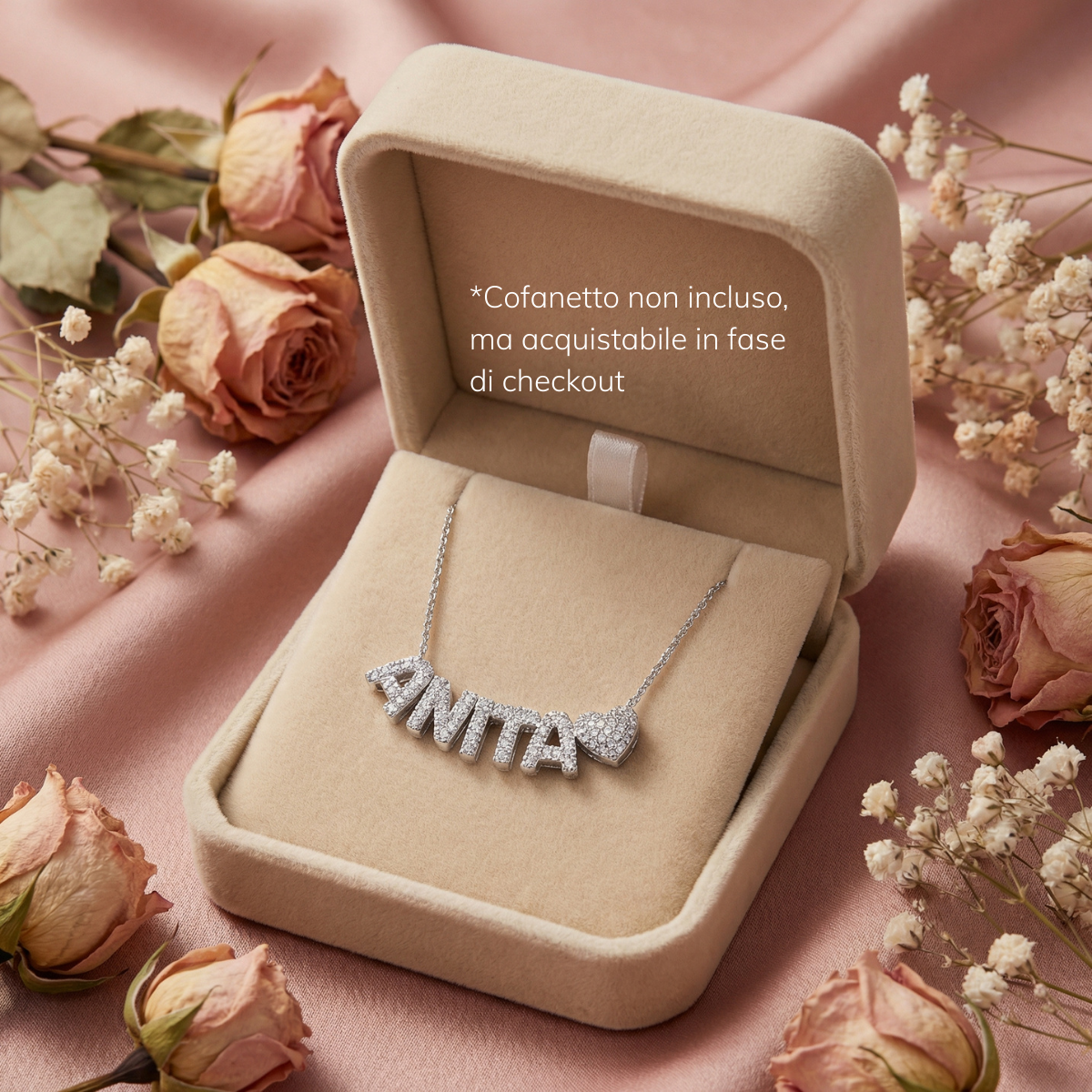 Shine™ - Collana personalizzata con lettere con zirconi