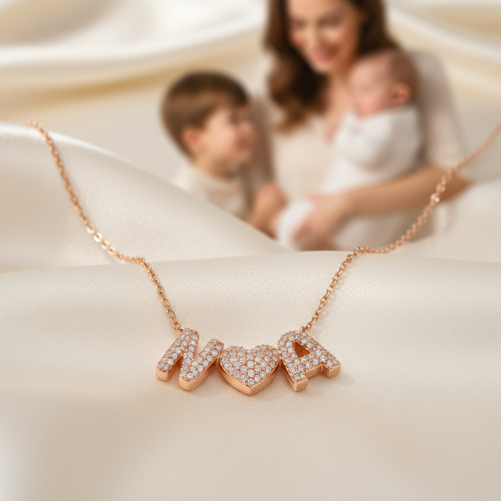 Shine™ - Collana personalizzata con lettere con zirconi