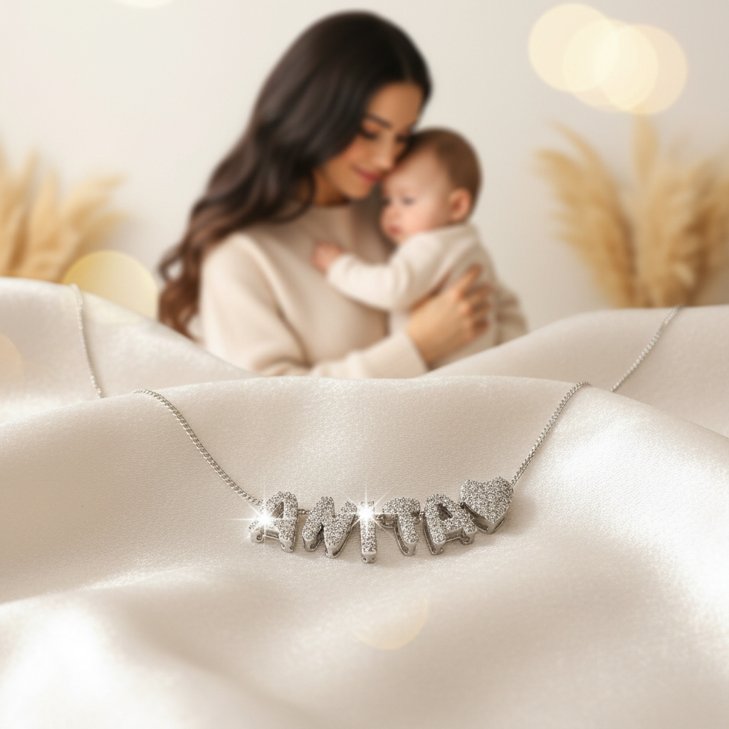 Shine™ - Collana personalizzata con lettere con zirconi