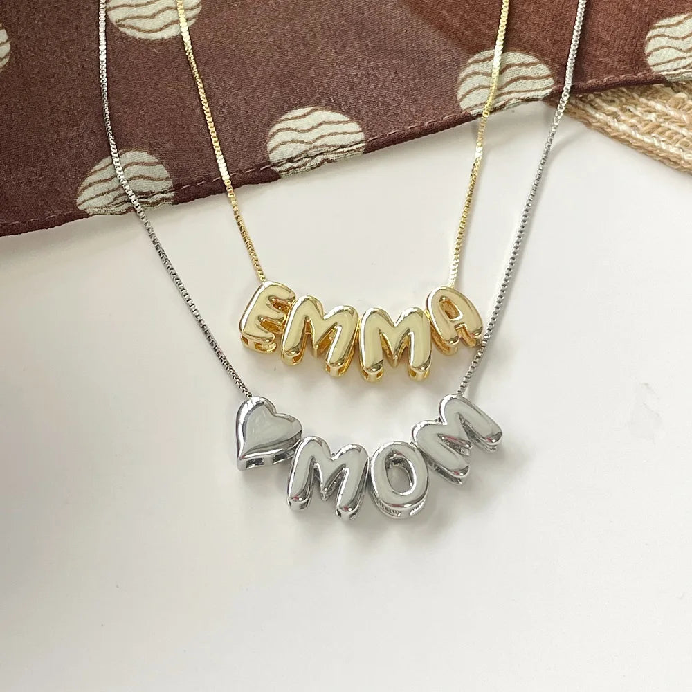 Collana Bubble personalizzabile con una o più lettere