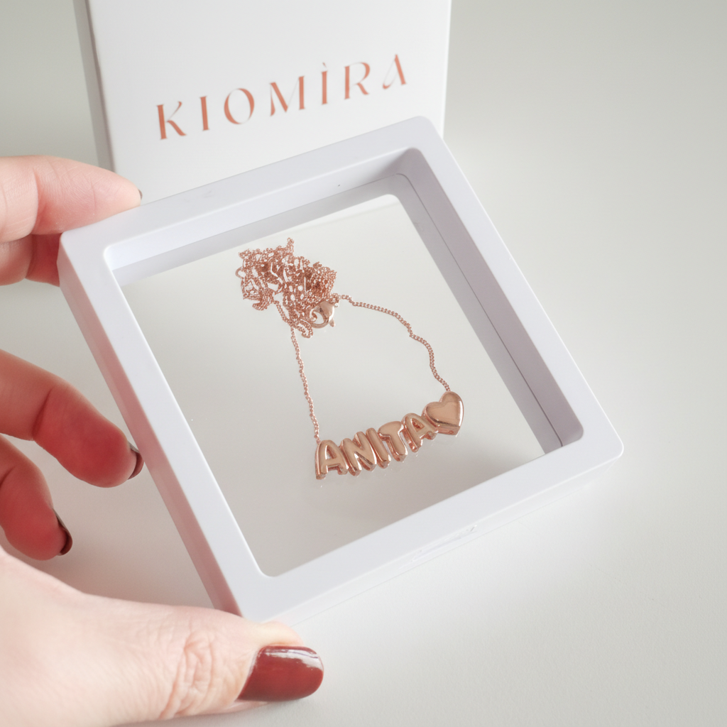 Bubble™ - Collana personalizzabile con una o più lettere e cuore o simboli