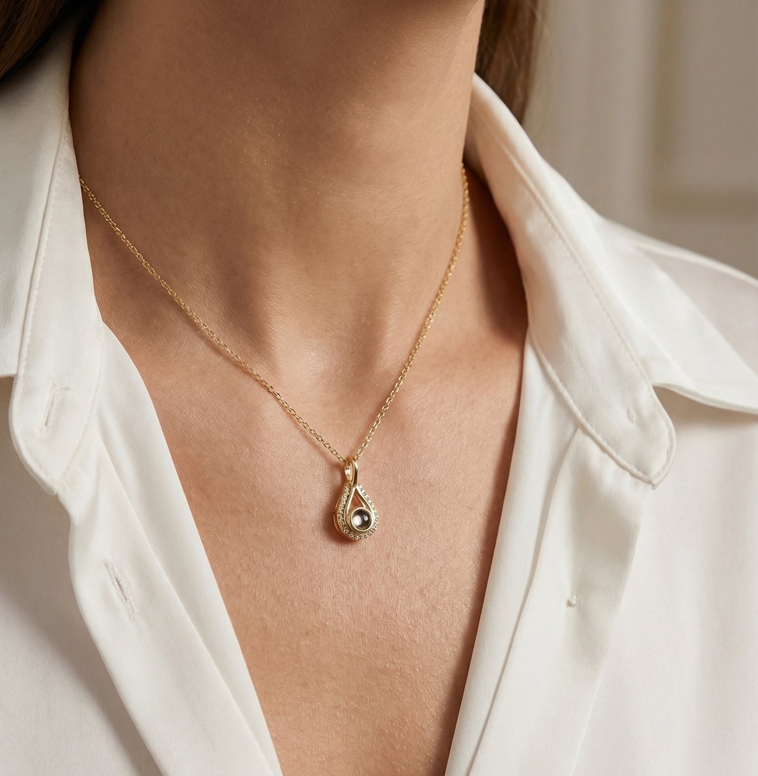 Memory™ - Collana personalizzata con foto nascosta