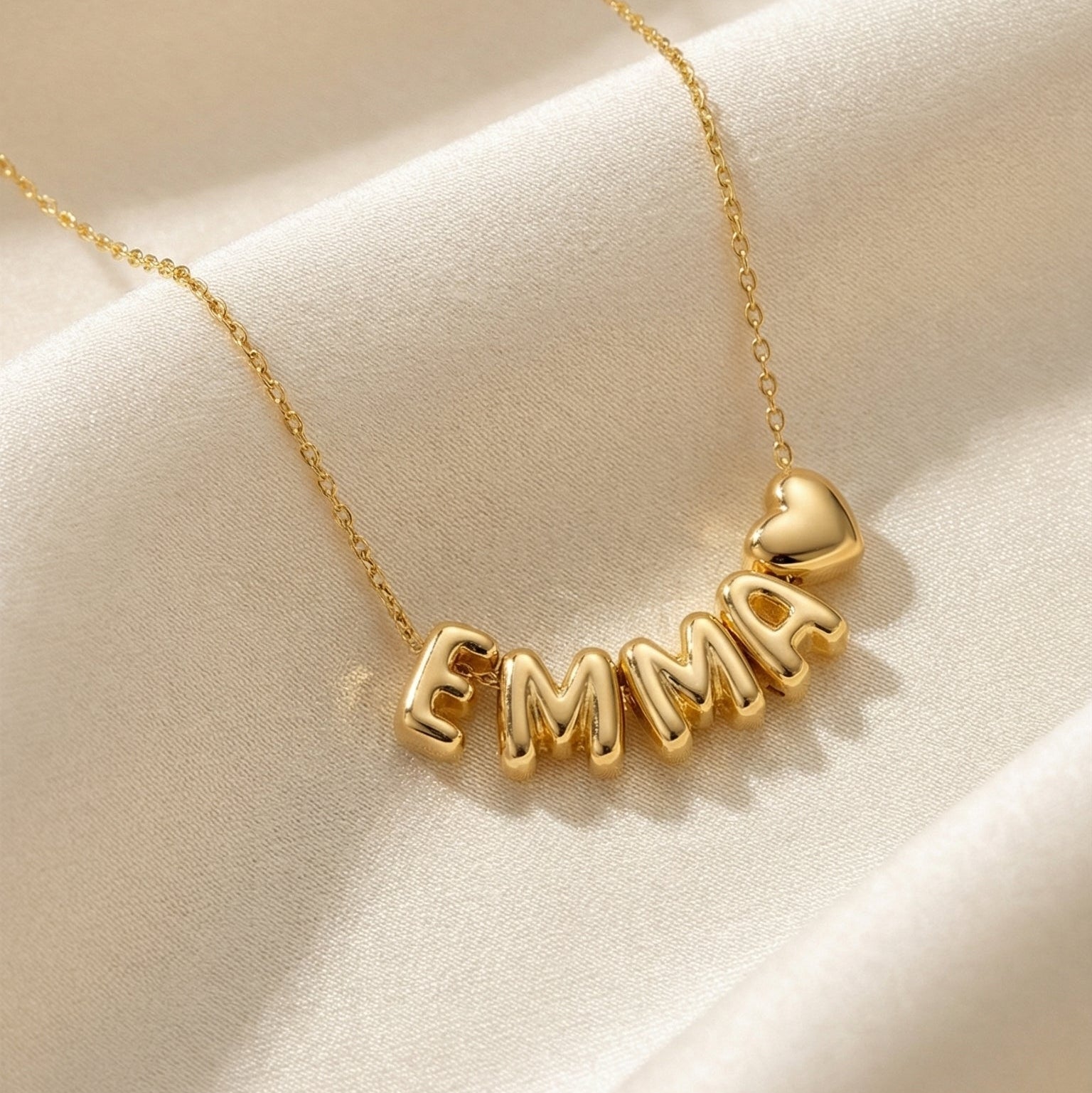 Bubble™ - Collana personalizzabile con una o più lettere e cuore o simboli