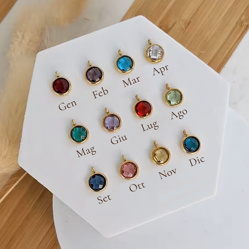 Myria™ - Collana personalizzabile con nome e pietra del mese di nascita
