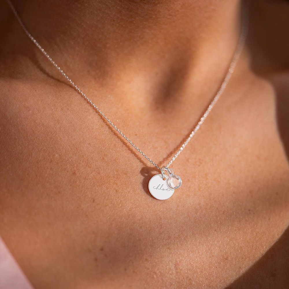 Myria™ - Collana personalizzabile con nome e pietra del mese di nascita