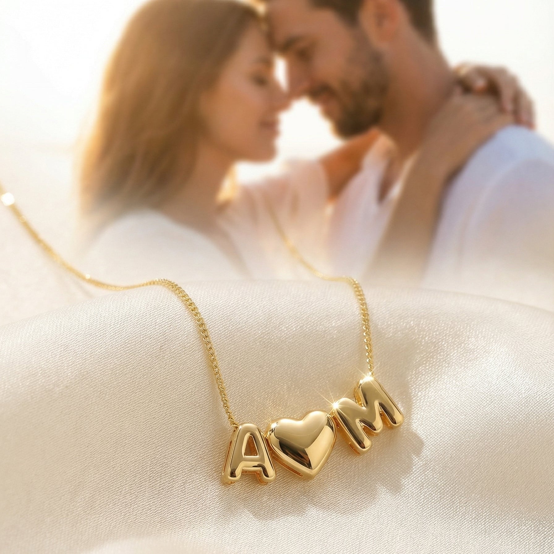 Bubble™ - Collana personalizzabile con una o più lettere e cuore o simboli