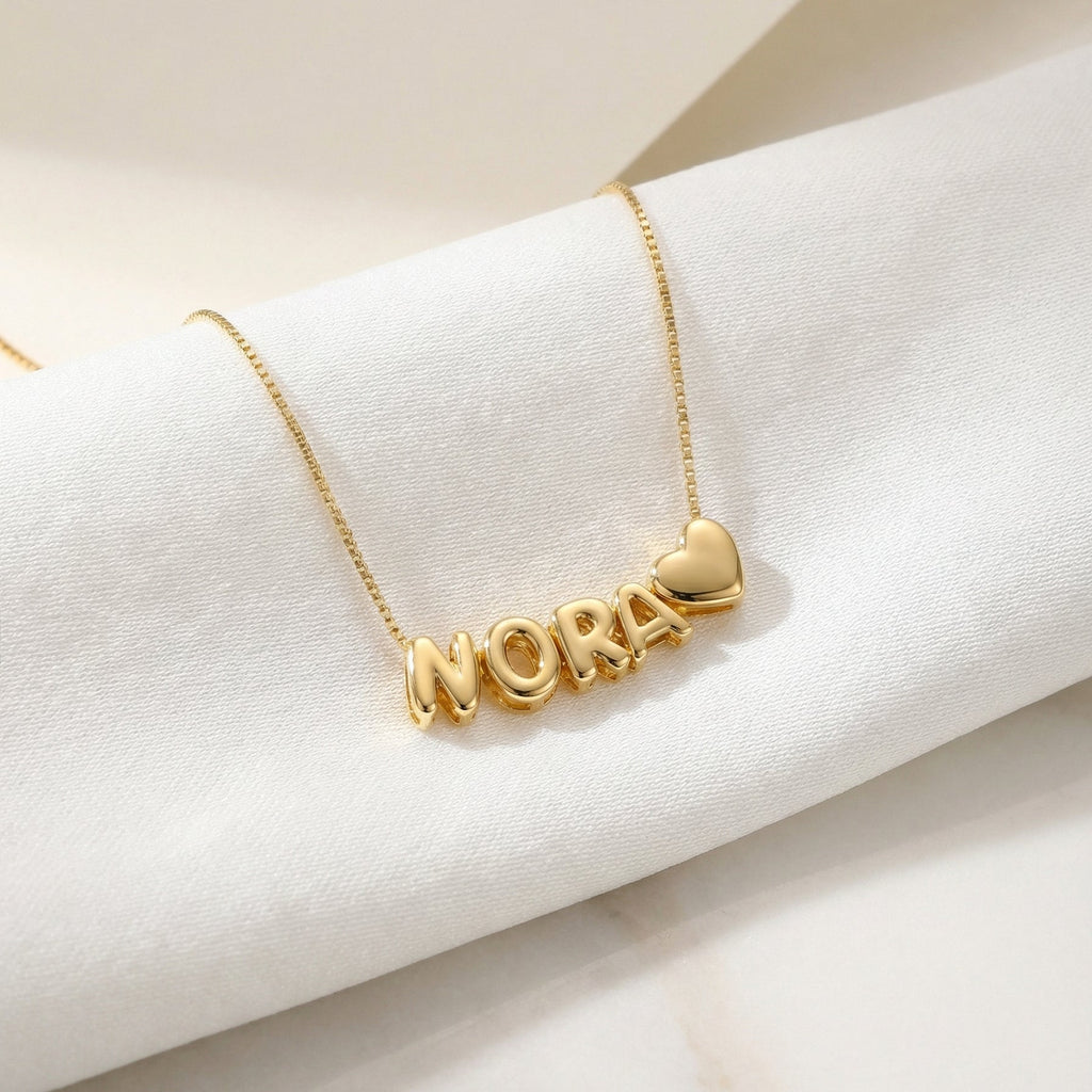 Bubble™ - Collana personalizzabile con una o più lettere e cuore o simboli