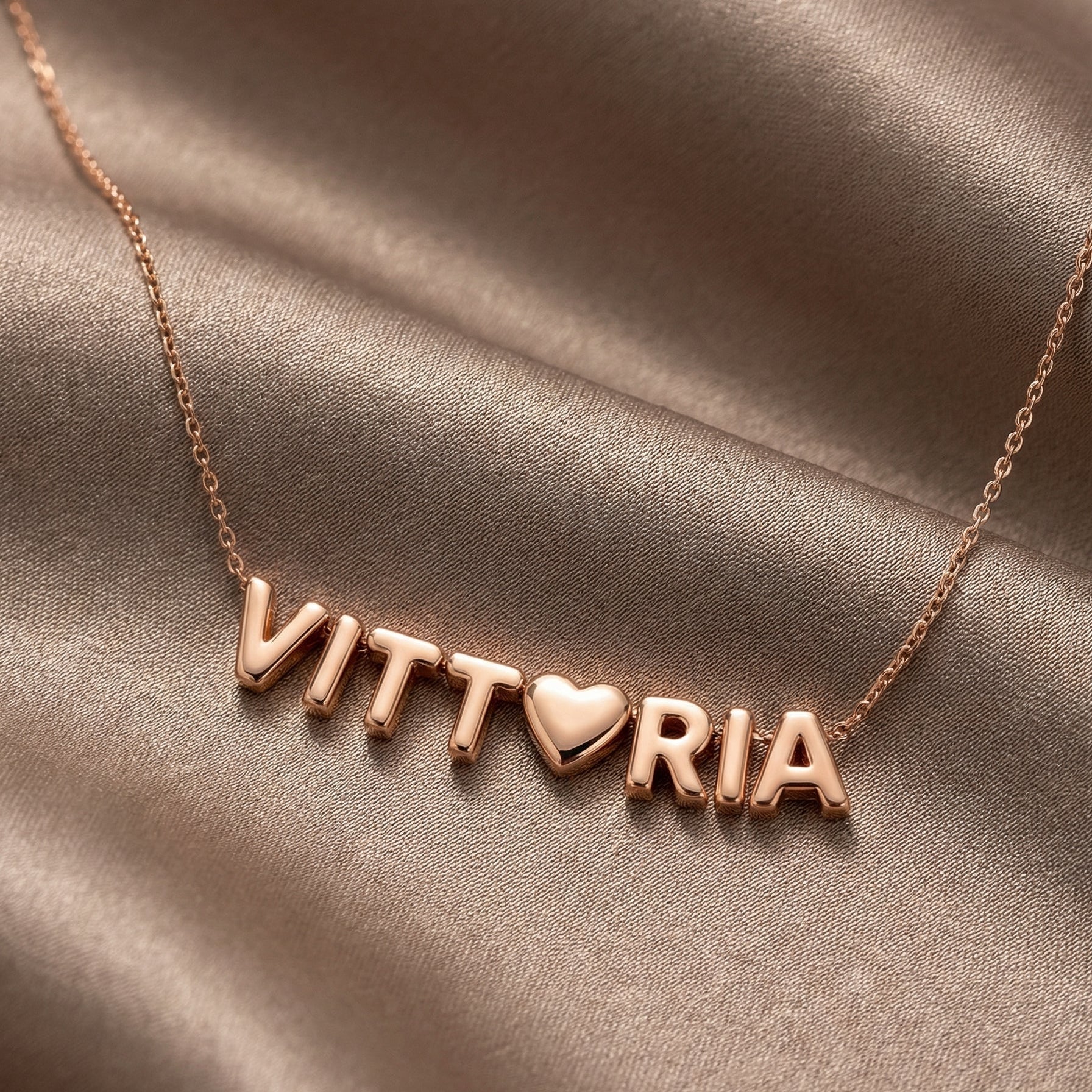 BUNDLE Bubble™ - Collana + bracciale personalizzabili con una o più lettere e cuore