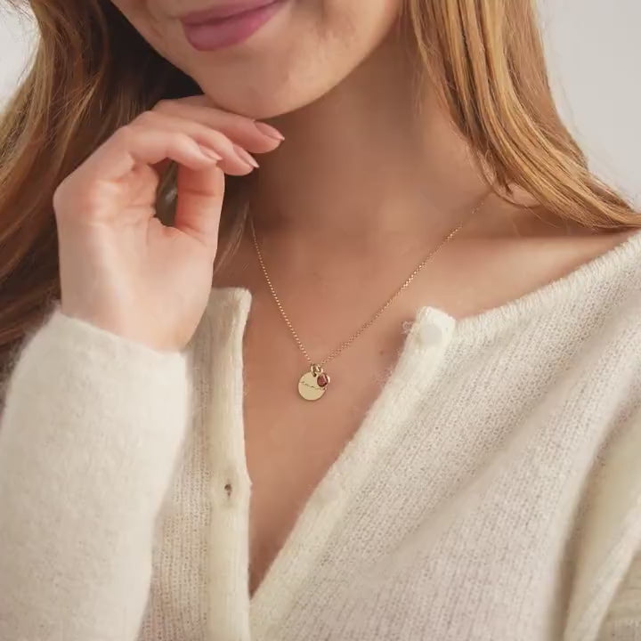 Myria™ - Collana personalizzabile con nome e pietra del mese di nascita
