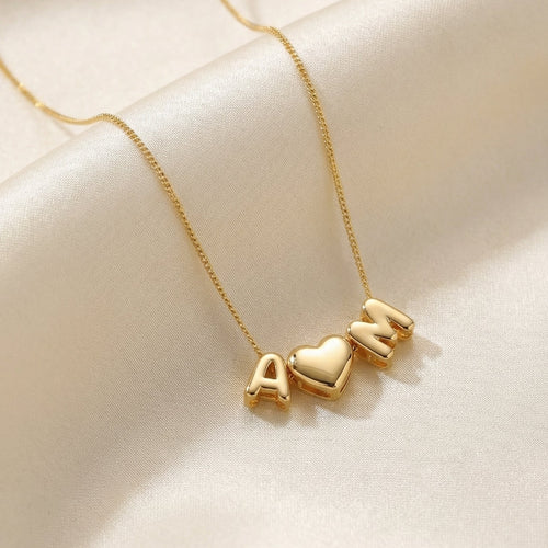 Bubble™ - Collana personalizzabile con una o più lettere e cuore o simboli